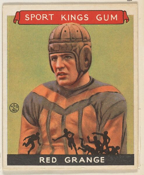 Harold "Red" Grange, Football, Goudey Gum Company, Commercial Lithograph 