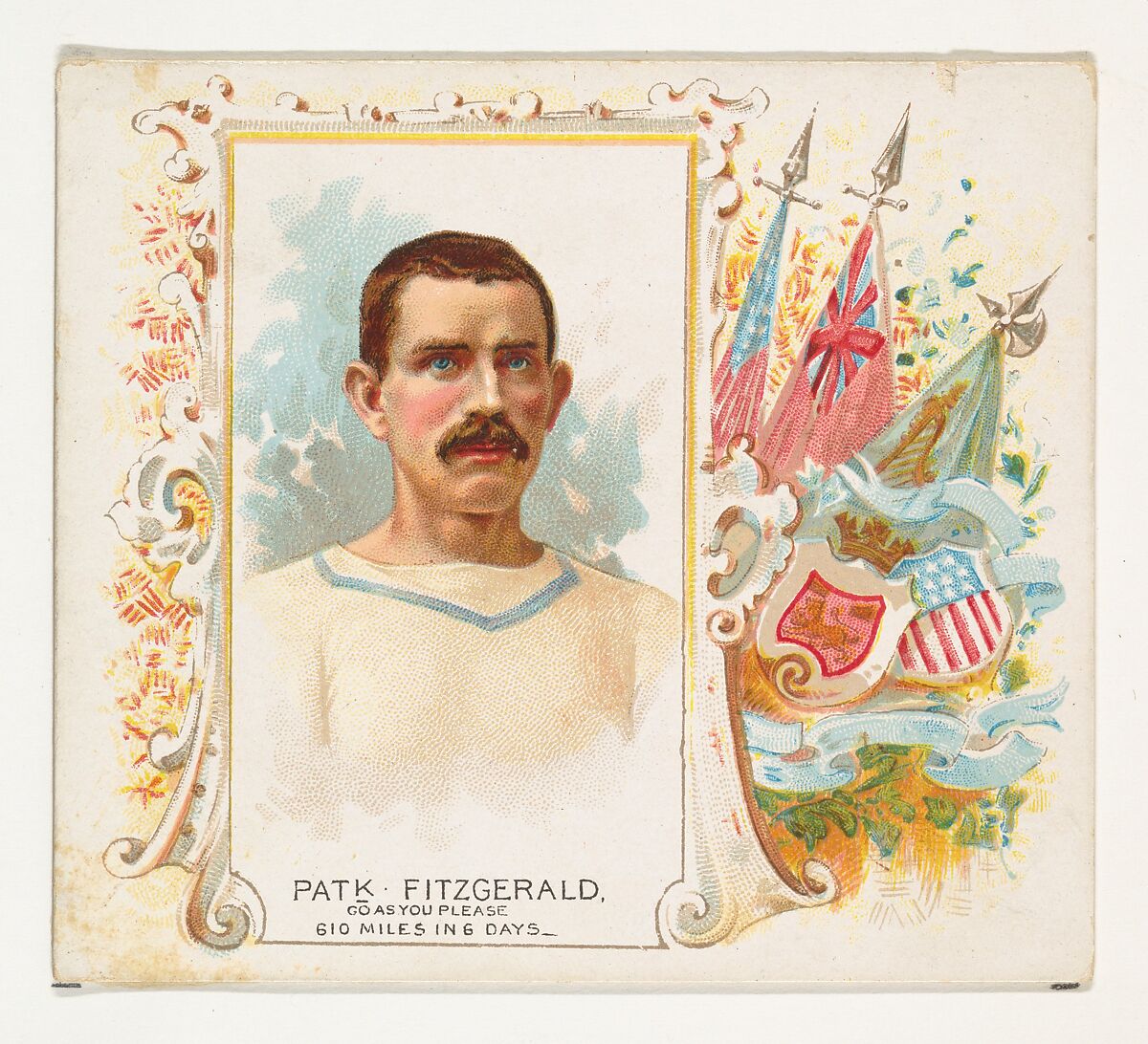 Patrick Fitzgerald, Go As You Please, from World's Champions, Second Series (N43) for Allen & Ginter Cigarettes, Allen &amp; Ginter (American, Richmond, Virginia), Commercial lithograph 
