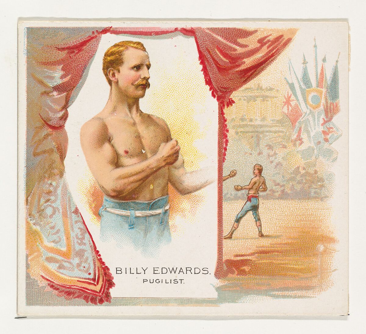 Billy Edwards, Pugilist, from World's Champions, Second Series (N43) for Allen & Ginter Cigarettes, Allen &amp; Ginter (American, Richmond, Virginia), Commercial lithograph 