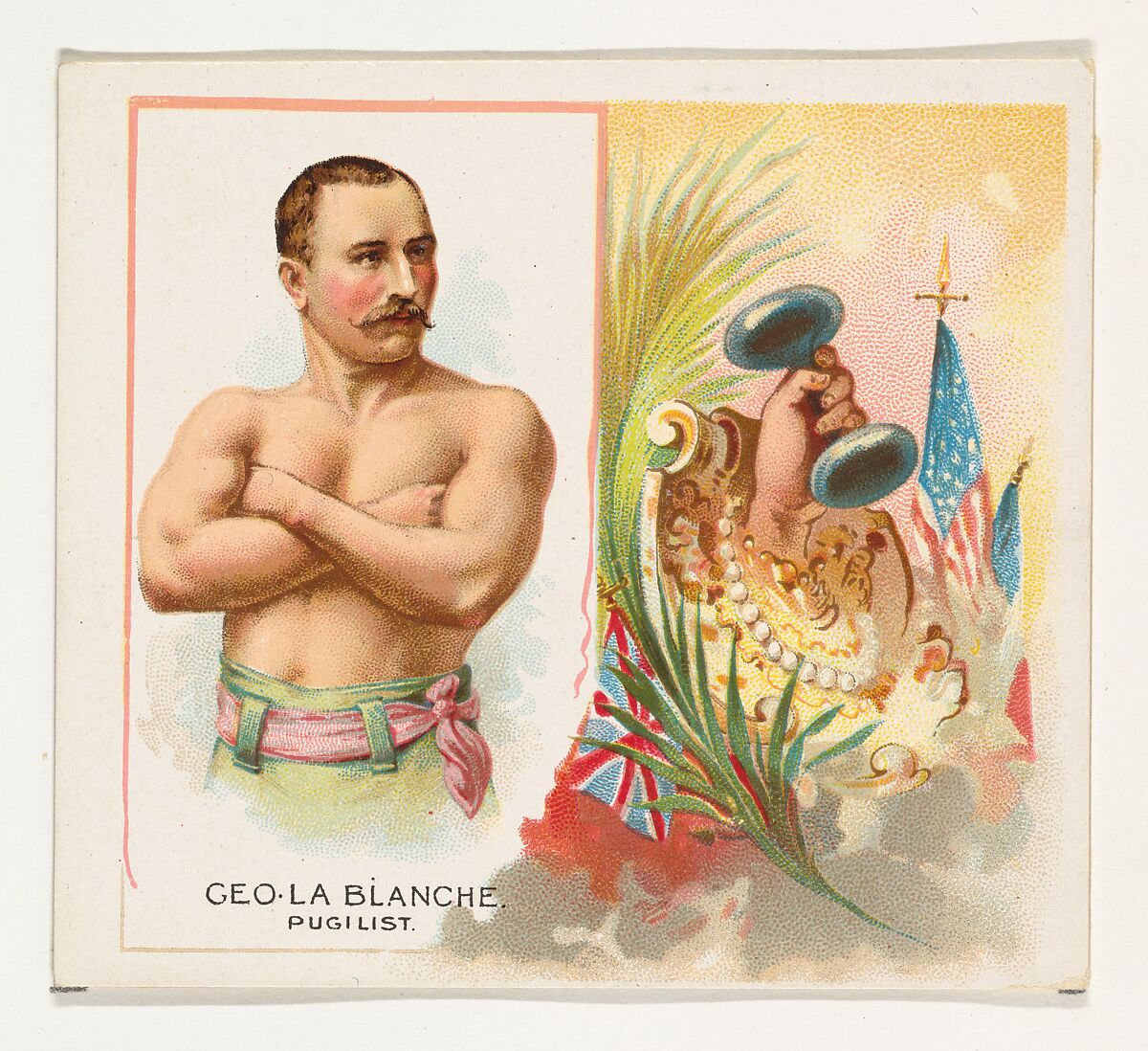 George La Blanche, Pugilist, from World's Champions, Second Series (N43) for Allen & Ginter Cigarettes, Allen &amp; Ginter (American, Richmond, Virginia), Commercial lithograph 