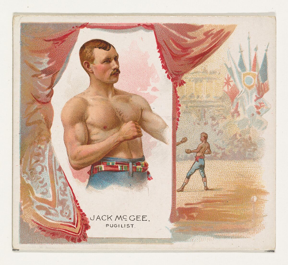 Jack McGee, Pugilist, from World's Champions, Second Series (N43) for Allen & Ginter Cigarettes, Allen &amp; Ginter (American, Richmond, Virginia), Commercial lithograph 