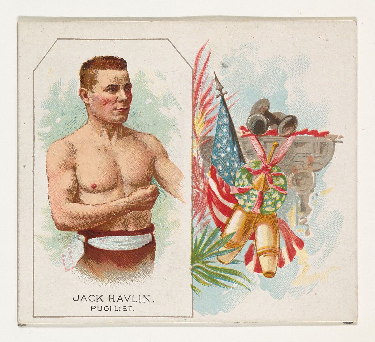 Jack Havlin, Pugilist, from World's Champions, Second Series (N43) for Allen & Ginter Cigarettes, Allen &amp; Ginter (American, Richmond, Virginia), Commercial lithograph 