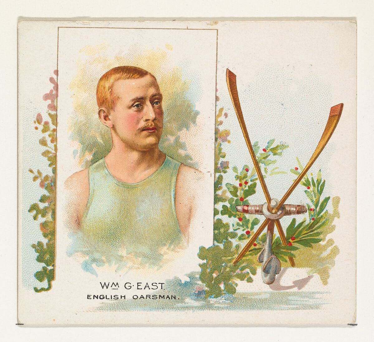 William G. East, English Oarsman, from World's Champions, Second Series (N43) for Allen & Ginter Cigarettes, Allen &amp; Ginter (American, Richmond, Virginia), Commercial lithograph 