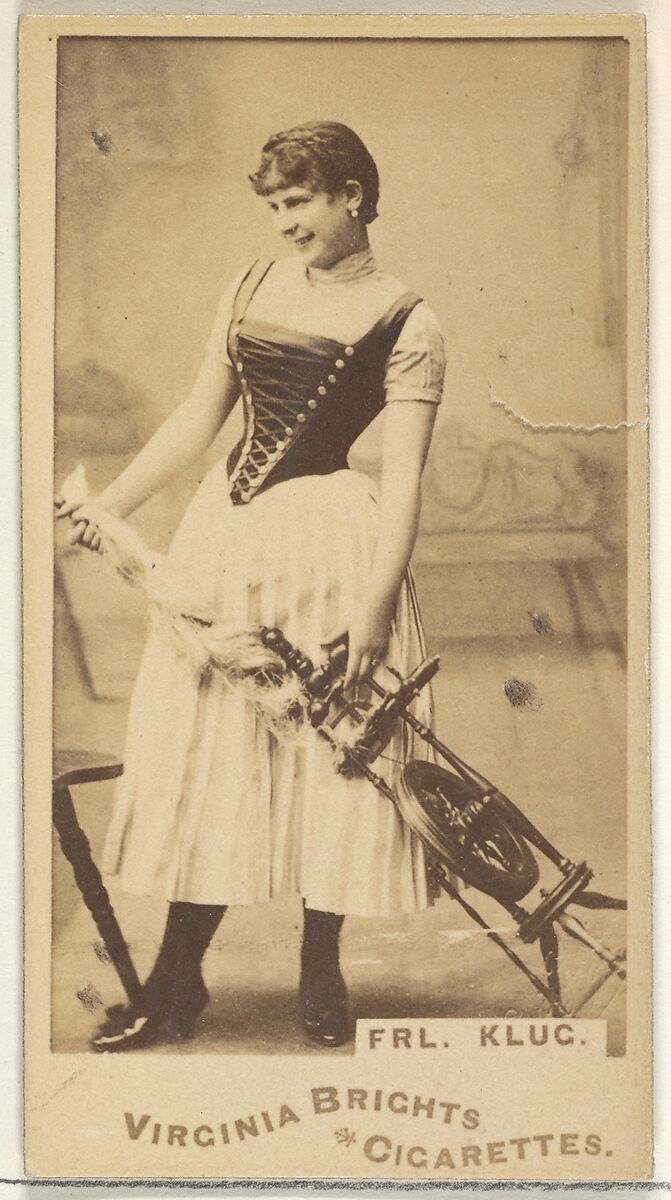 Fräulein Klug, from the Actors and Actresses series (N45, Type 1) for Virginia Brights Cigarettes, Issued by Allen &amp; Ginter (American, Richmond, Virginia), Albumen photograph 