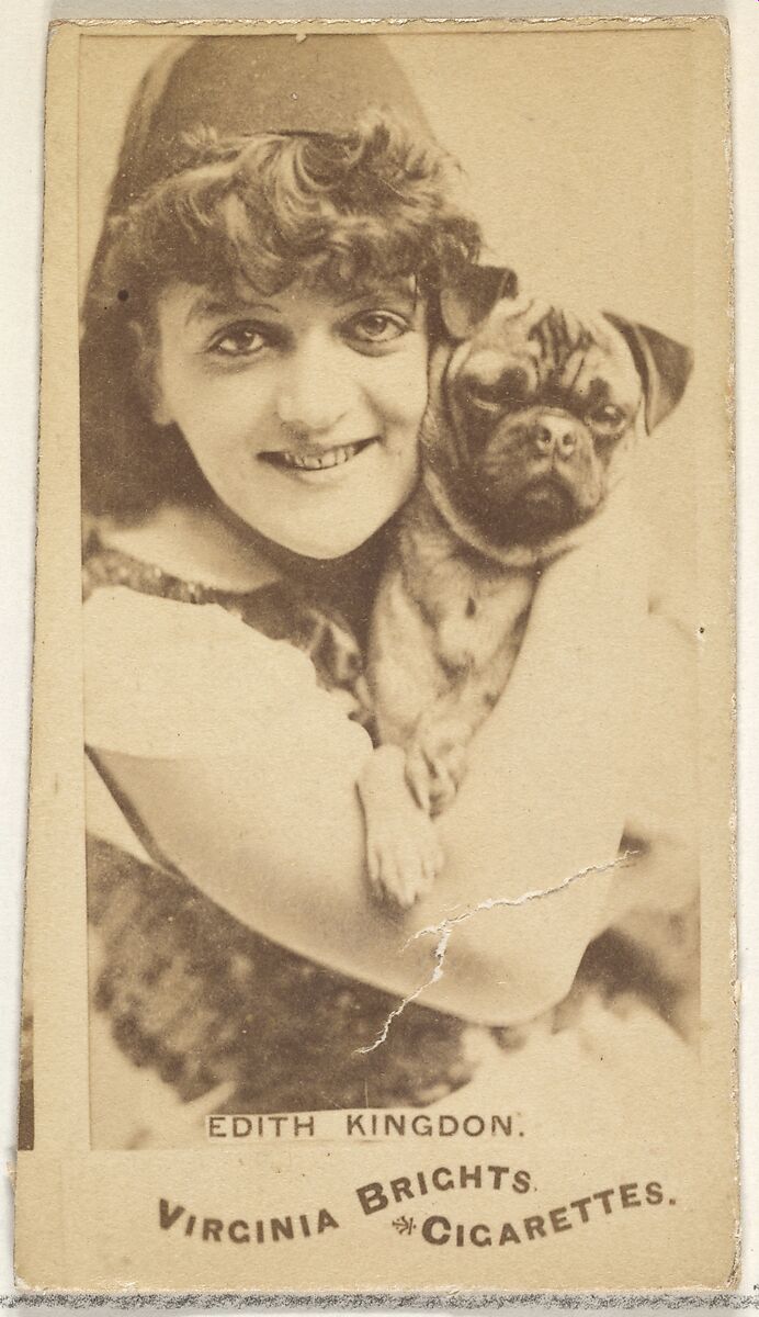 Edith Kingdon, from the Actors and Actresses series (N45, Type 1) for Virginia Brights Cigarettes, Issued by Allen &amp; Ginter (American, Richmond, Virginia), Albumen photograph 