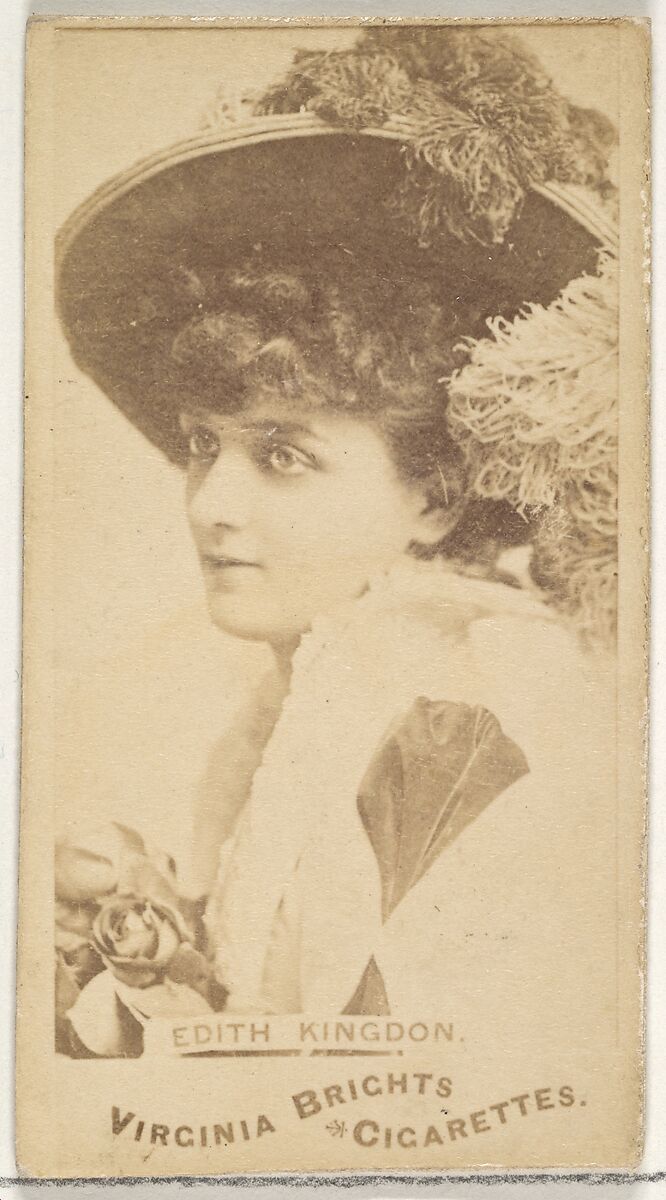 Edith Kingdon, from the Actors and Actresses series (N45, Type 1) for Virginia Brights Cigarettes, Issued by Allen &amp; Ginter (American, Richmond, Virginia), Albumen photograph 