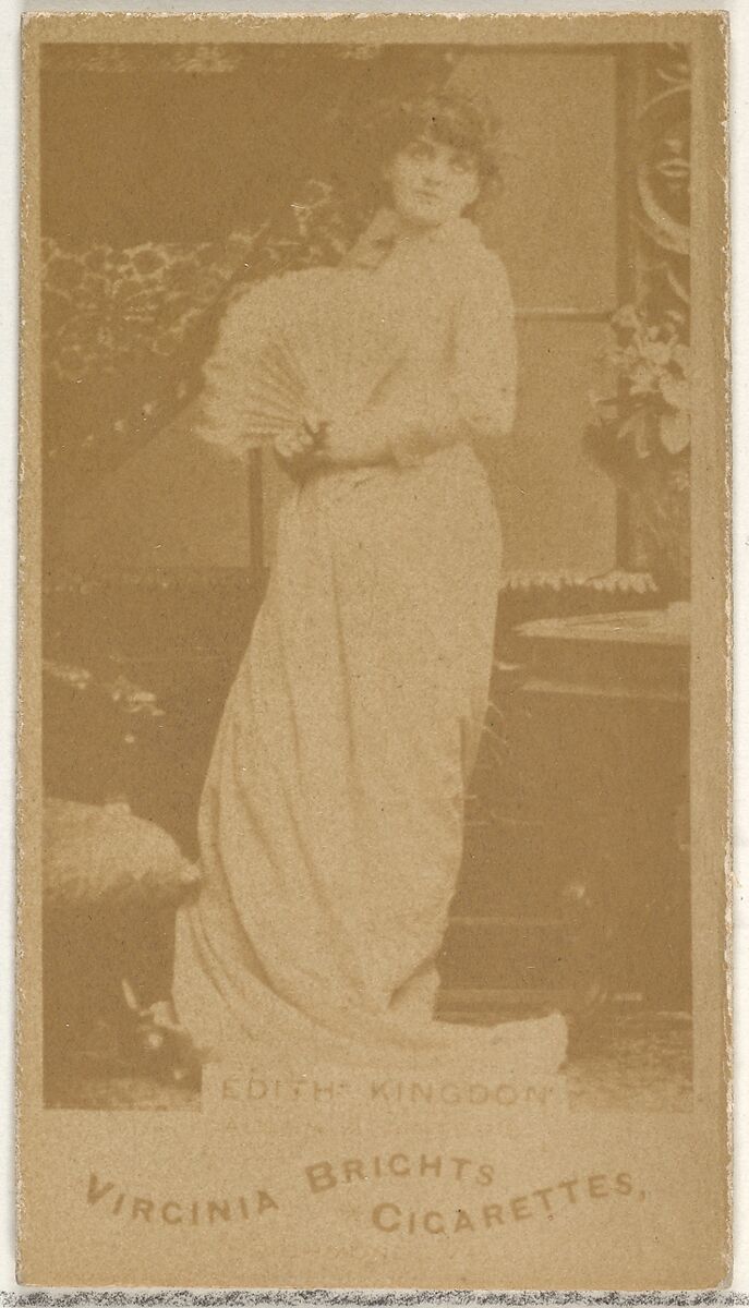 Edith Kingdon, from the Actors and Actresses series (N45, Type 1) for Virginia Brights Cigarettes, Issued by Allen &amp; Ginter (American, Richmond, Virginia), Albumen photograph 