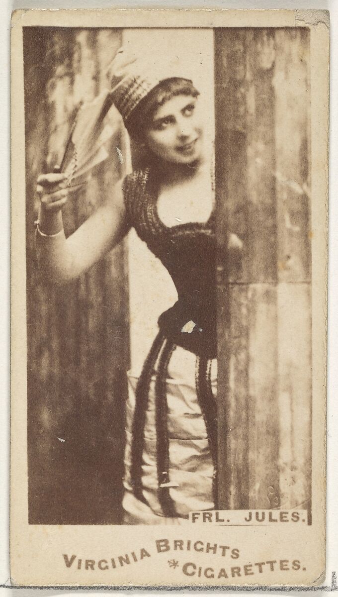Fräulein Jules, from the Actors and Actresses series (N45, Type 1) for Virginia Brights Cigarettes, Issued by Allen &amp; Ginter (American, Richmond, Virginia), Albumen photograph 