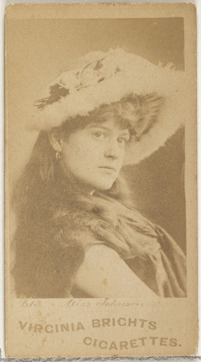 Card 613, Miss Johnson, from the Actors and Actresses series (N45, Type 1) for Virginia Brights Cigarettes, Issued by Allen &amp; Ginter (American, Richmond, Virginia), Albumen photograph
