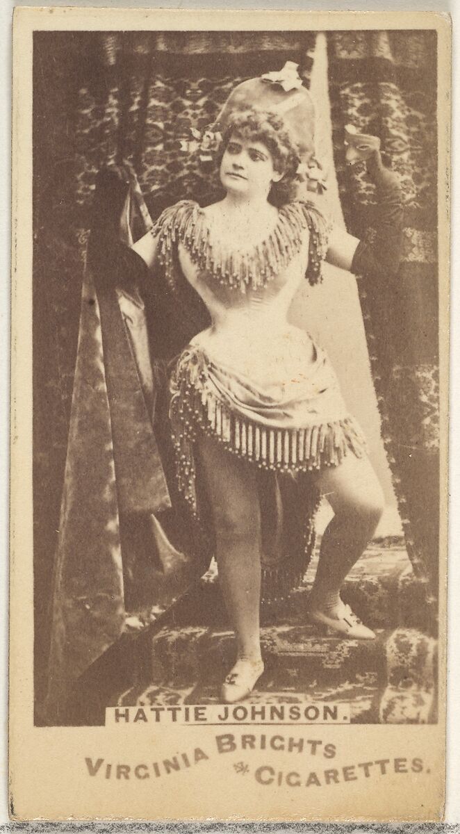 Hattie Johnson, from the Actors and Actresses series (N45, Type 1) for Virginia Brights Cigarettes, Issued by Allen &amp; Ginter (American, Richmond, Virginia), Albumen photograph 