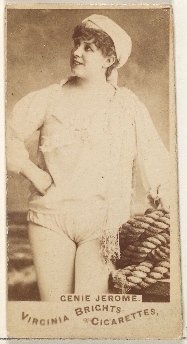 Genie Jerome, from the Actors and Actresses series (N45, Type 1) for Virginia Brights Cigarettes, Issued by Allen &amp; Ginter (American, Richmond, Virginia), Albumen photograph 