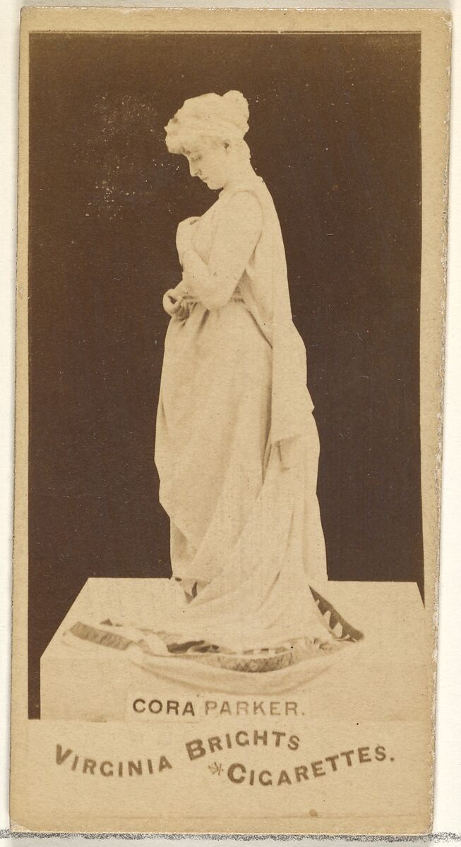 Cora Parker, from the Actors and Actresses series (N45, Type 1) for Virginia Brights Cigarettes, Issued by Allen &amp; Ginter (American, Richmond, Virginia), Albumen photograph 