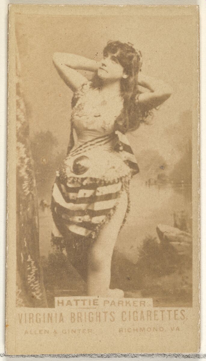 Hattie Parker, from the Actors and Actresses series (N45, Type 1) for Virginia Brights Cigarettes, Issued by Allen &amp; Ginter (American, Richmond, Virginia), Albumen photograph 