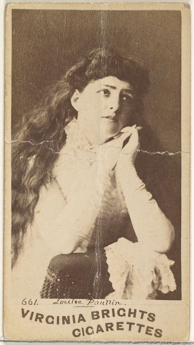 Card 661, Louise Paullin, from the Actors and Actresses series (N45, Type 1) for Virginia Brights Cigarettes, Issued by Allen &amp; Ginter (American, Richmond, Virginia), Albumen photograph 