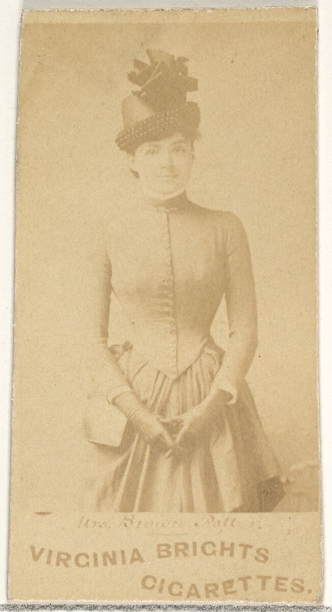 Mrs. Brown Potter, from the Actors and Actresses series (N45, Type 1) for Virginia Brights Cigarettes, Issued by Allen &amp; Ginter (American, Richmond, Virginia), Albumen photograph 