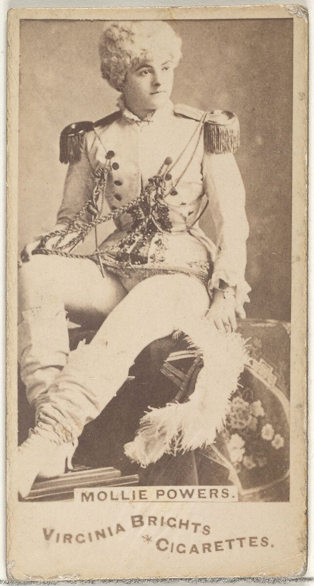 Mollie Powers, from the Actors and Actresses series (N45, Type 1) for Virginia Brights Cigarettes, Issued by Allen &amp; Ginter (American, Richmond, Virginia), Albumen photograph
