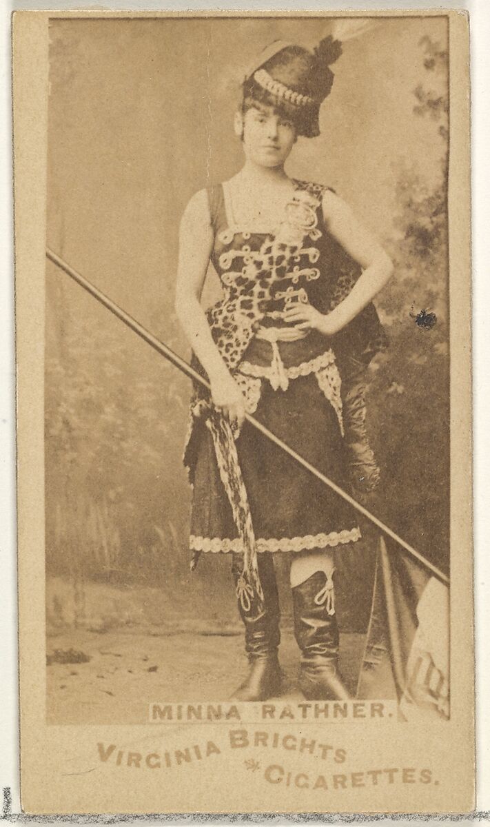 Minna Rathner, from the Actors and Actresses series (N45, Type 1) for Virginia Brights Cigarettes, Issued by Allen &amp; Ginter (American, Richmond, Virginia), Albumen photograph 