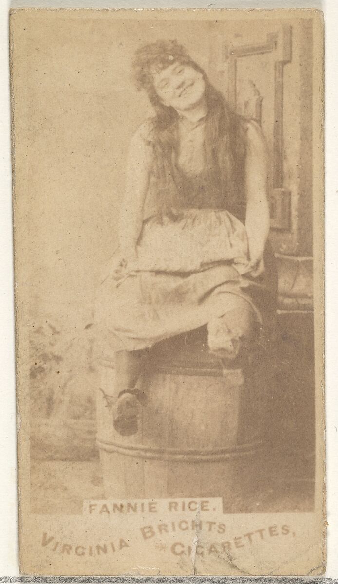 Fanny Rice, from the Actors and Actresses series (N45, Type 1) for Virginia Brights Cigarettes, Issued by Allen &amp; Ginter (American, Richmond, Virginia), Albumen photograph 