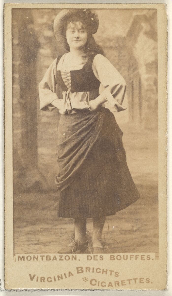 Montbazon, Des Bouffes, from the Actors and Actresses series (N45, Type 1) for Virginia Brights Cigarettes, Issued by Allen &amp; Ginter (American, Richmond, Virginia), Albumen photograph 
