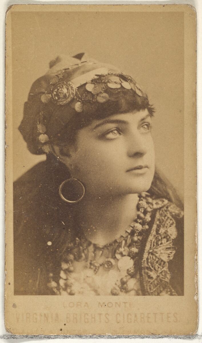 Lora Monti, from the Actors and Actresses series (N45, Type 1) for Virginia Brights Cigarettes, Issued by Allen &amp; Ginter (American, Richmond, Virginia), Albumen photograph 
