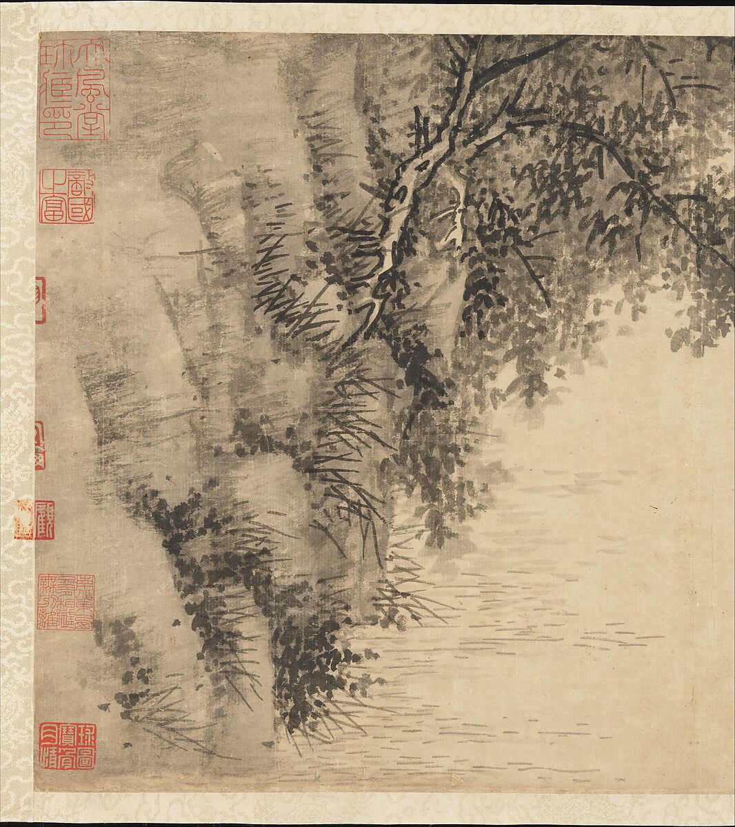 Fisherman, Wu Zhen (Chinese, 1280–1354), Handscroll; ink on paper, China