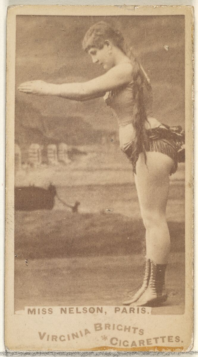 Miss Nelson, Paris, from the Actors and Actresses series (N45, Type 1) for Virginia Brights Cigarettes, Issued by Allen &amp; Ginter (American, Richmond, Virginia), Albumen photograph 