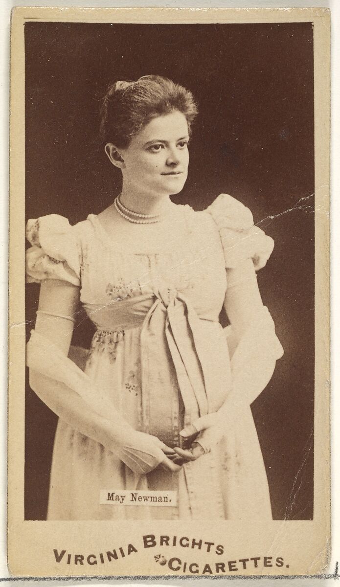May Newman, from the Actors and Actresses series (N45, Type 1) for Virginia Brights Cigarettes, Issued by Allen &amp; Ginter (American, Richmond, Virginia), Albumen photograph 