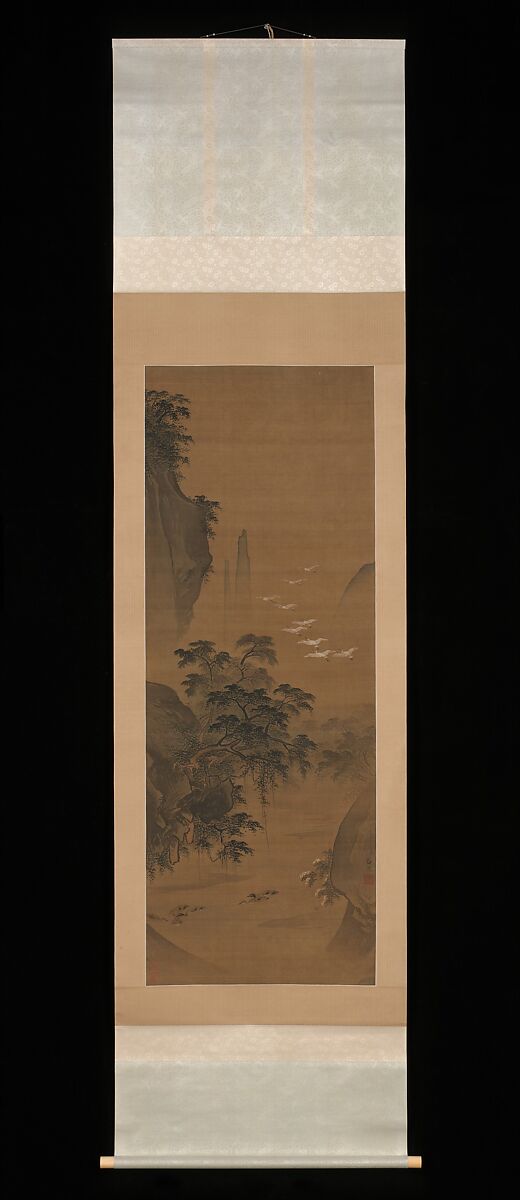 Autumn landscape with egrets and ducks, Lü Ji (Chinese, active late 15th century), Hanging scroll; ink and color on silk, China