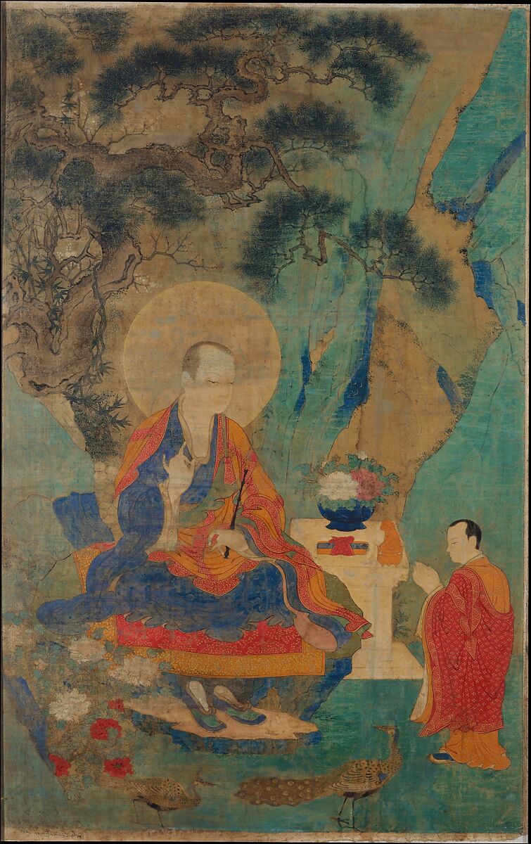 The Arhat  Vajraputra, Unidentified artist Sino-Tibetan, 15th century, Distemper on cotton, Tibet 