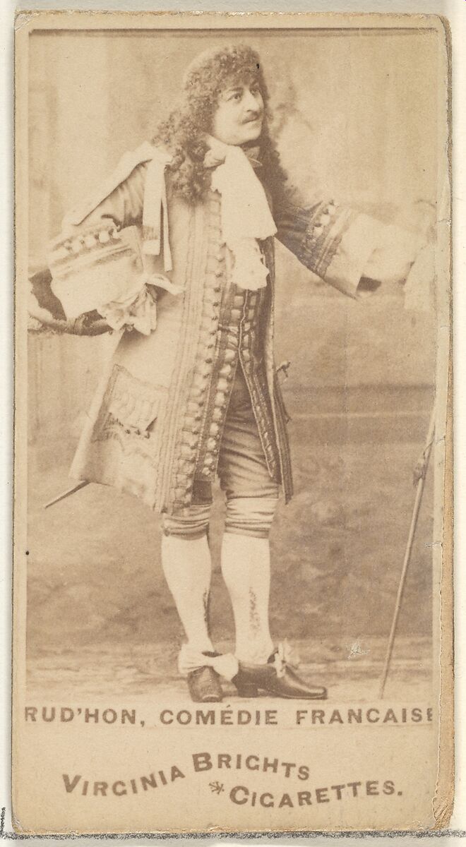 Prud'hon, Comedie Francaise, from the Actors and Actresses series (N45, Type 1) for Virginia Brights Cigarettes, Issued by Allen &amp; Ginter (American, Richmond, Virginia), Albumen photograph 