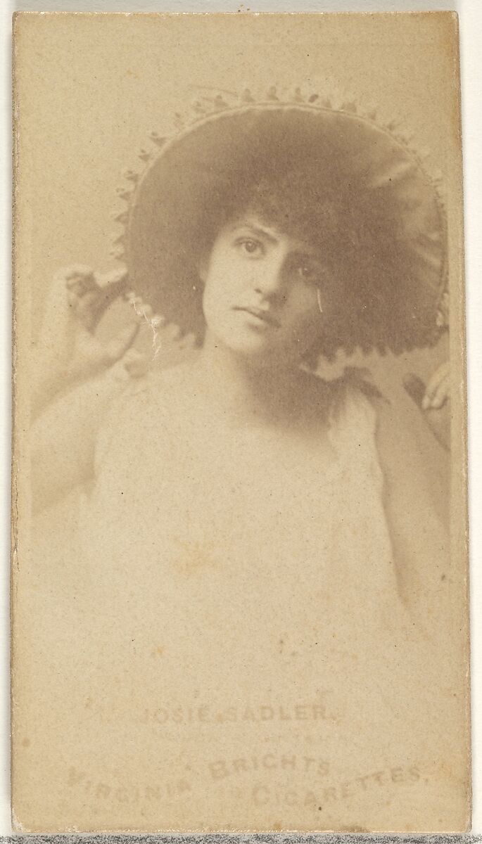 Josie Sadler, from the Actors and Actresses series (N45, Type 1) for Virginia Brights Cigarettes, Issued by Allen &amp; Ginter (American, Richmond, Virginia), Albumen photograph 
