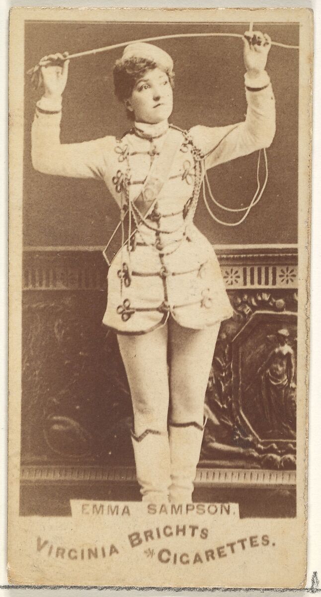 Emma Sampson, from the Actors and Actresses series (N45, Type 1) for Virginia Brights Cigarettes, Issued by Allen &amp; Ginter (American, Richmond, Virginia), Albumen photograph 