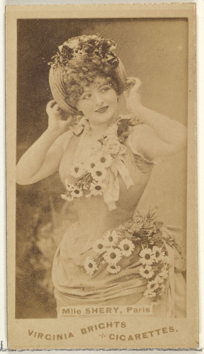 Mlle. Shery, Paris, from the Actors and Actresses series (N45, Type 1) for Virginia Brights Cigarettes, Issued by Allen &amp; Ginter (American, Richmond, Virginia), Albumen photograph 