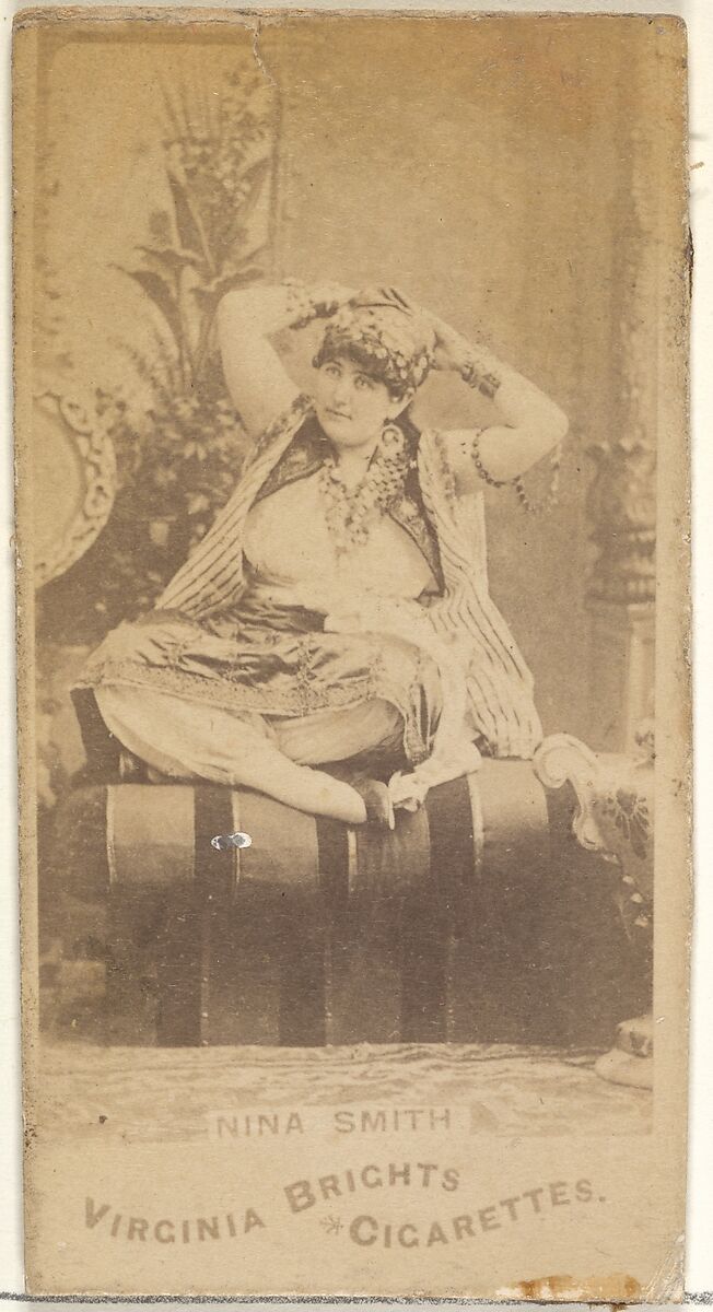 Nina Smith, from the Actors and Actresses series (N45, Type 1) for Virginia Brights Cigarettes, Issued by Allen &amp; Ginter (American, Richmond, Virginia), Albumen photograph 