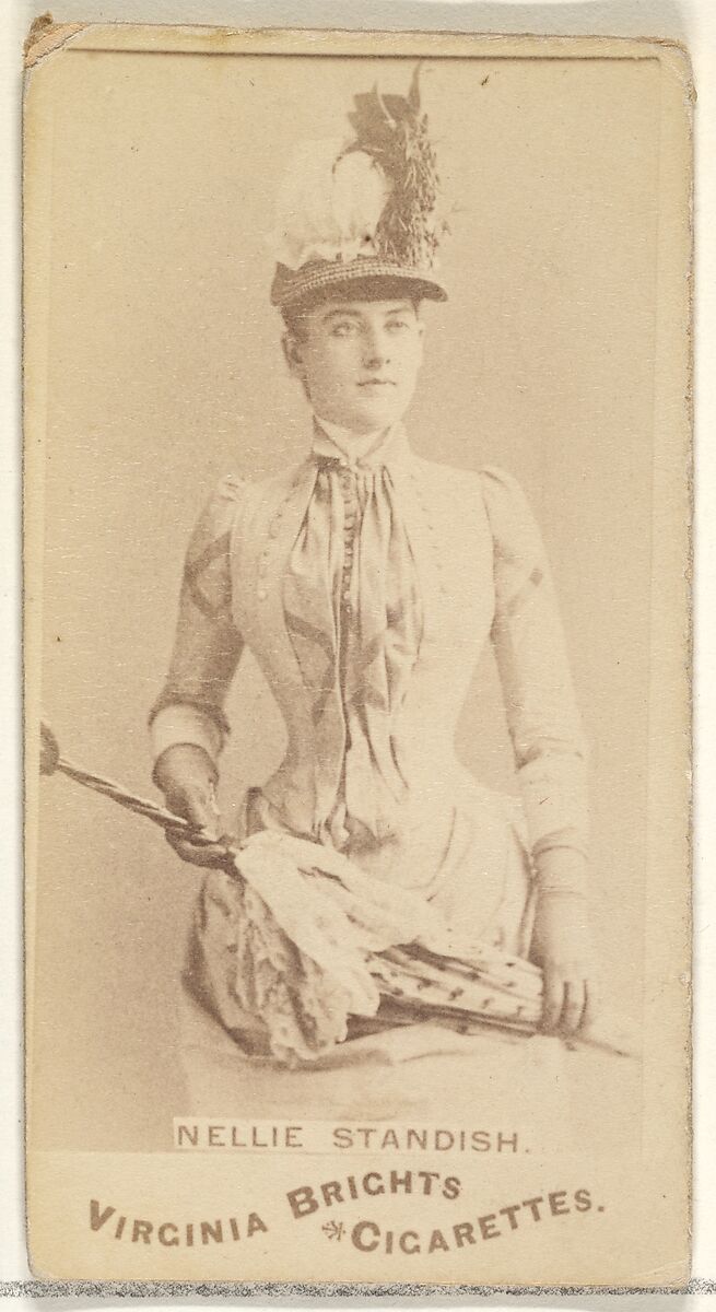 Nellie Standish, from the Actors and Actresses series (N45, Type 1) for Virginia Brights Cigarettes, Issued by Allen &amp; Ginter (American, Richmond, Virginia), Albumen photograph 