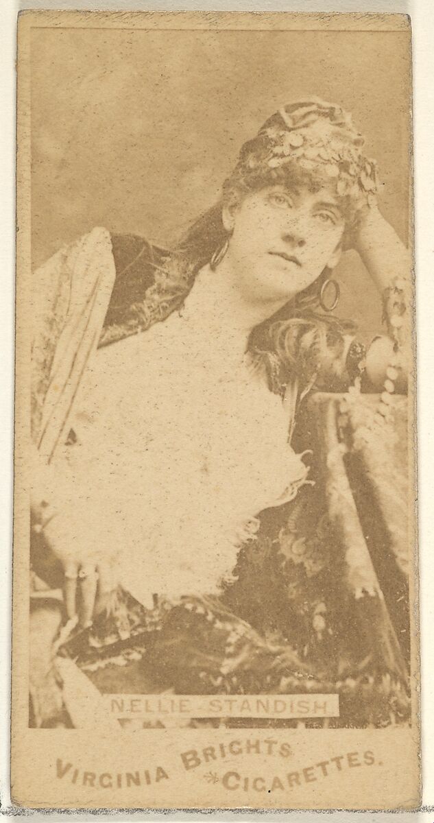 Nellie Standish, from the Actors and Actresses series (N45, Type 1) for Virginia Brights Cigarettes, Issued by Allen &amp; Ginter (American, Richmond, Virginia), Albumen photograph