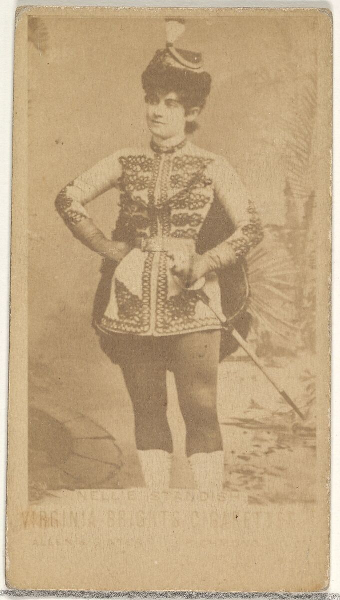 Nellie Standish, from the Actors and Actresses series (N45, Type 1) for Virginia Brights Cigarettes, Issued by Allen &amp; Ginter (American, Richmond, Virginia), Albumen photograph 