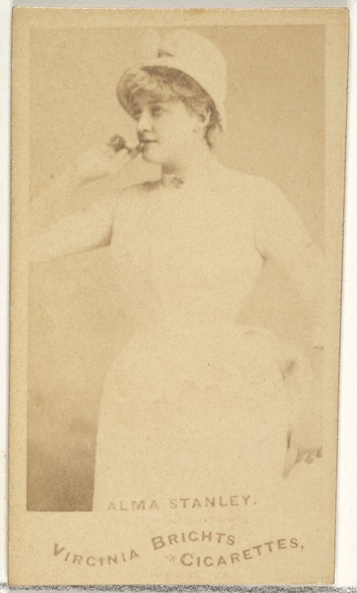 Alma Stanley, from the Actors and Actresses series (N45, Type 1) for Virginia Brights Cigarettes, Issued by Allen &amp; Ginter (American, Richmond, Virginia), Albumen photograph 