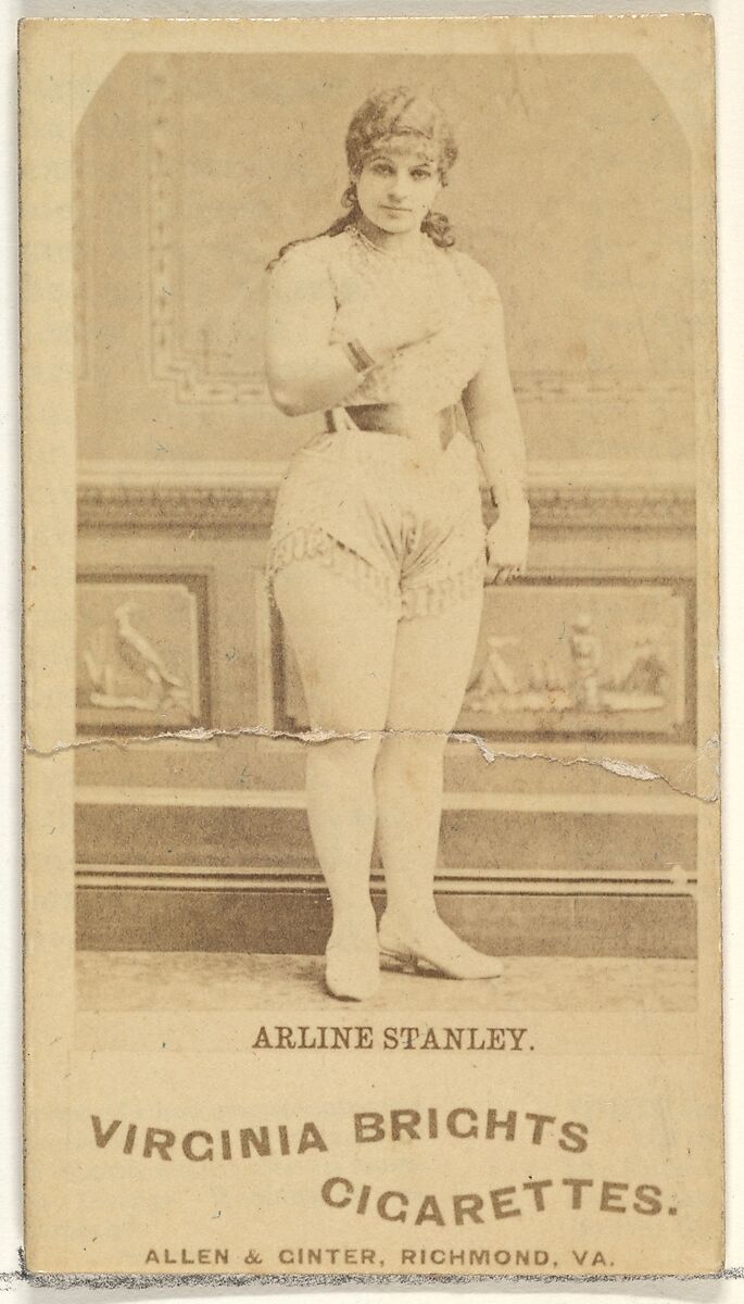 Arline Stanley, from the Actors and Actresses series (N45, Type 1) for Virginia Brights Cigarettes, Issued by Allen &amp; Ginter (American, Richmond, Virginia), Albumen photograph 