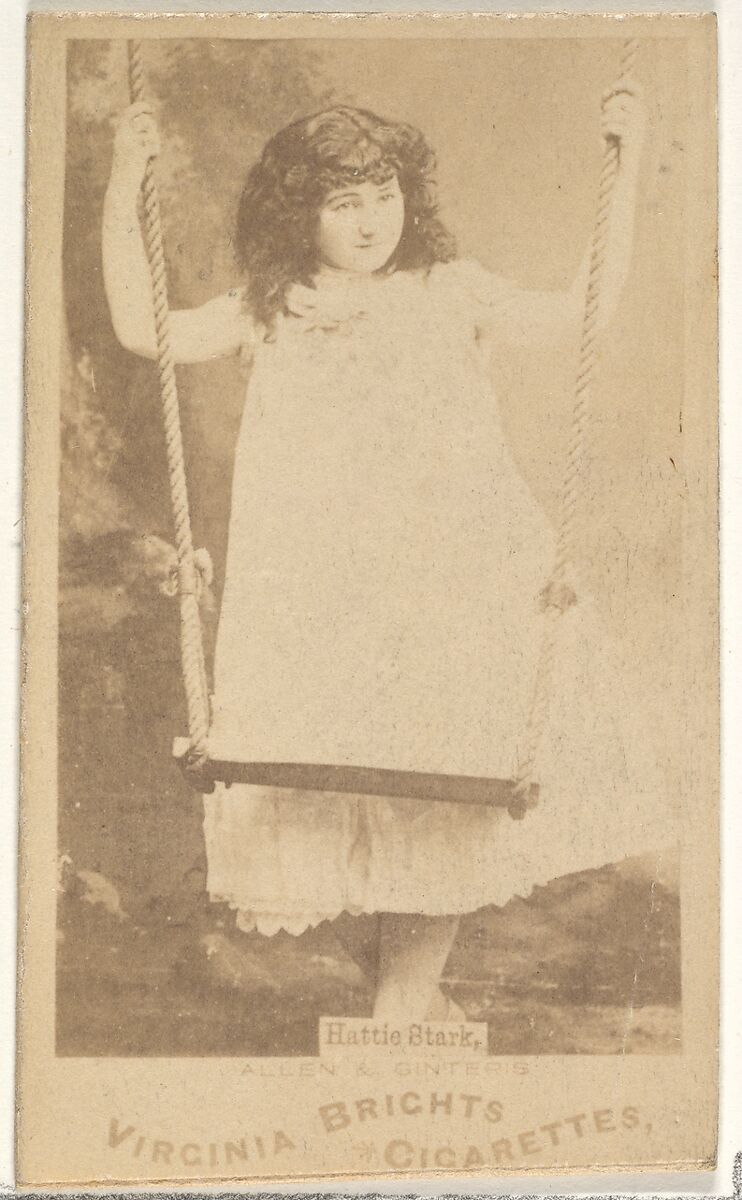 Hattie Stark, from the Actors and Actresses series (N45, Type 1) for Virginia Brights Cigarettes, Issued by Allen &amp; Ginter (American, Richmond, Virginia), Albumen photograph 