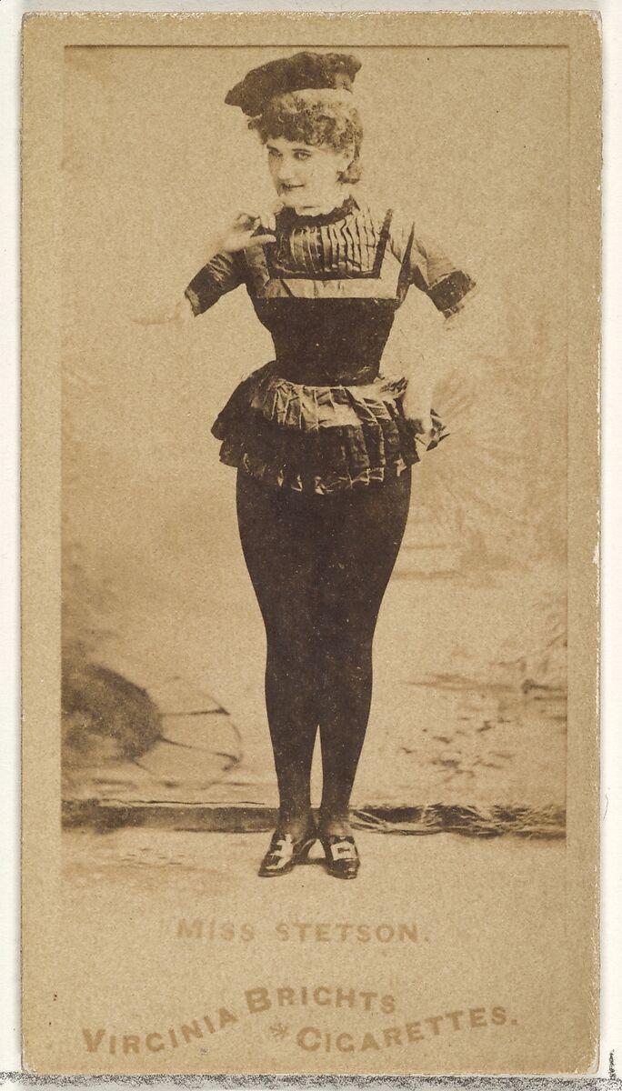 Miss Stetson, from the Actors and Actresses series (N45, Type 1) for Virginia Brights Cigarettes, Issued by Allen &amp; Ginter (American, Richmond, Virginia), Albumen photograph 