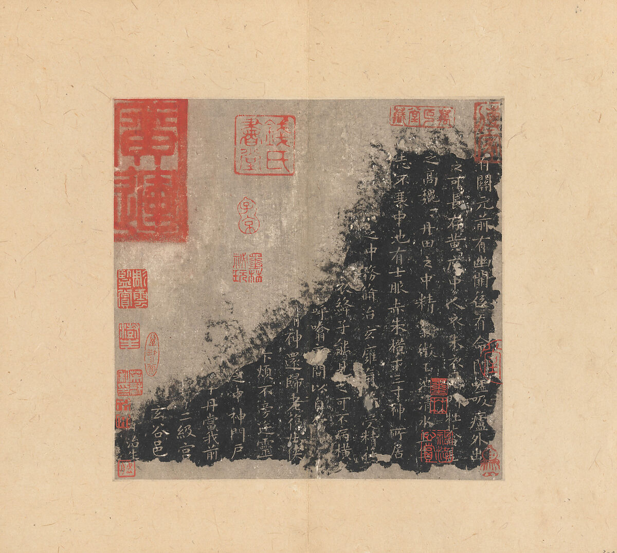 Eight Kinds of Jin and Tang Writings in Small Standard Script, Various artists Chinese, 4th–7th centuries, Set of rubbings mounted in an album of 45 leaves; ink on paper, China