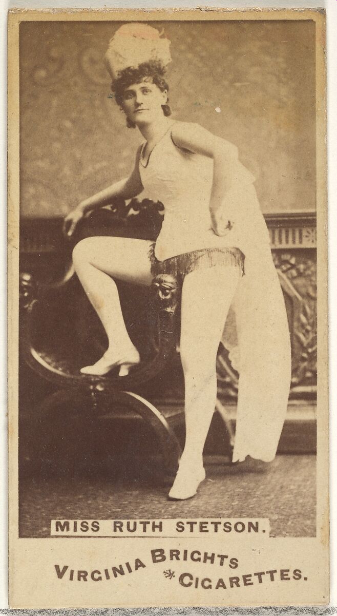 Miss Ruth Stetson, from the Actors and Actresses series (N45, Type 1) for Virginia Brights Cigarettes, Issued by Allen &amp; Ginter (American, Richmond, Virginia), Albumen photograph 