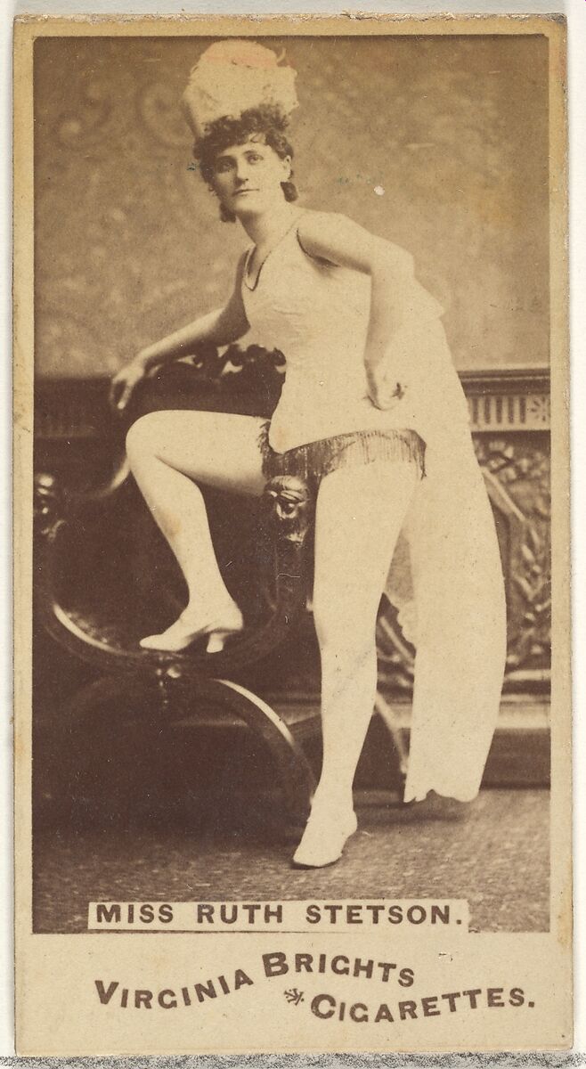 Miss Ruth Stetson, from the Actors and Actresses series (N45, Type 1) for Virginia Brights Cigarettes, Issued by Allen &amp; Ginter (American, Richmond, Virginia), Albumen photograph 