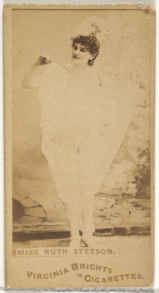 Miss Ruth Stetson, from the Actors and Actresses series (N45, Type 1) for Virginia Brights Cigarettes, Issued by Allen &amp; Ginter (American, Richmond, Virginia), Albumen photograph 