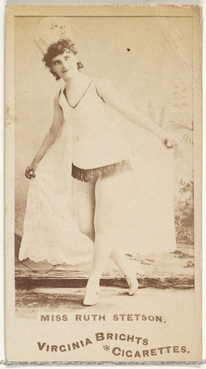 Miss Ruth Stetson, from the Actors and Actresses series (N45, Type 1) for Virginia Brights Cigarettes, Issued by Allen &amp; Ginter (American, Richmond, Virginia), Albumen photograph 