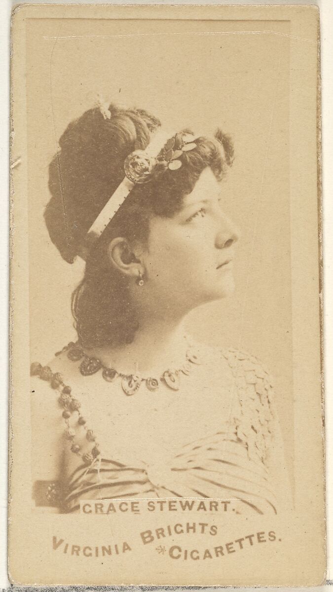 Grace Stewart, from the Actors and Actresses series (N45, Type 1) for Virginia Brights Cigarettes, Issued by Allen &amp; Ginter (American, Richmond, Virginia), Albumen photograph 