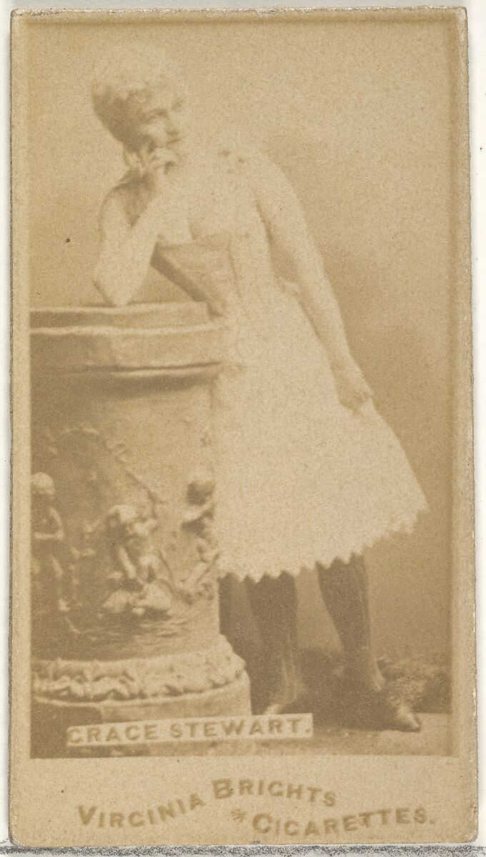 Grace Stewart, from the Actors and Actresses series (N45, Type 1) for Virginia Brights Cigarettes, Issued by Allen &amp; Ginter (American, Richmond, Virginia), Albumen photograph 