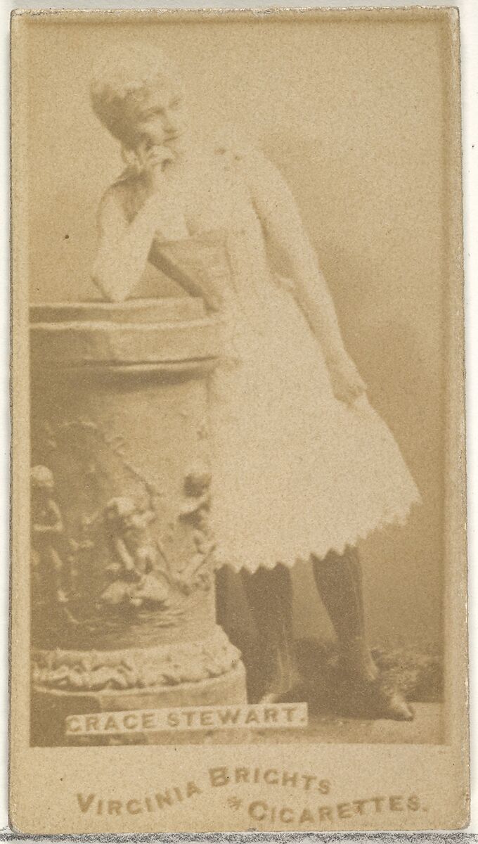 Grace Stewart, from the Actors and Actresses series (N45, Type 1) for Virginia Brights Cigarettes, Issued by Allen &amp; Ginter (American, Richmond, Virginia), Albumen photograph 