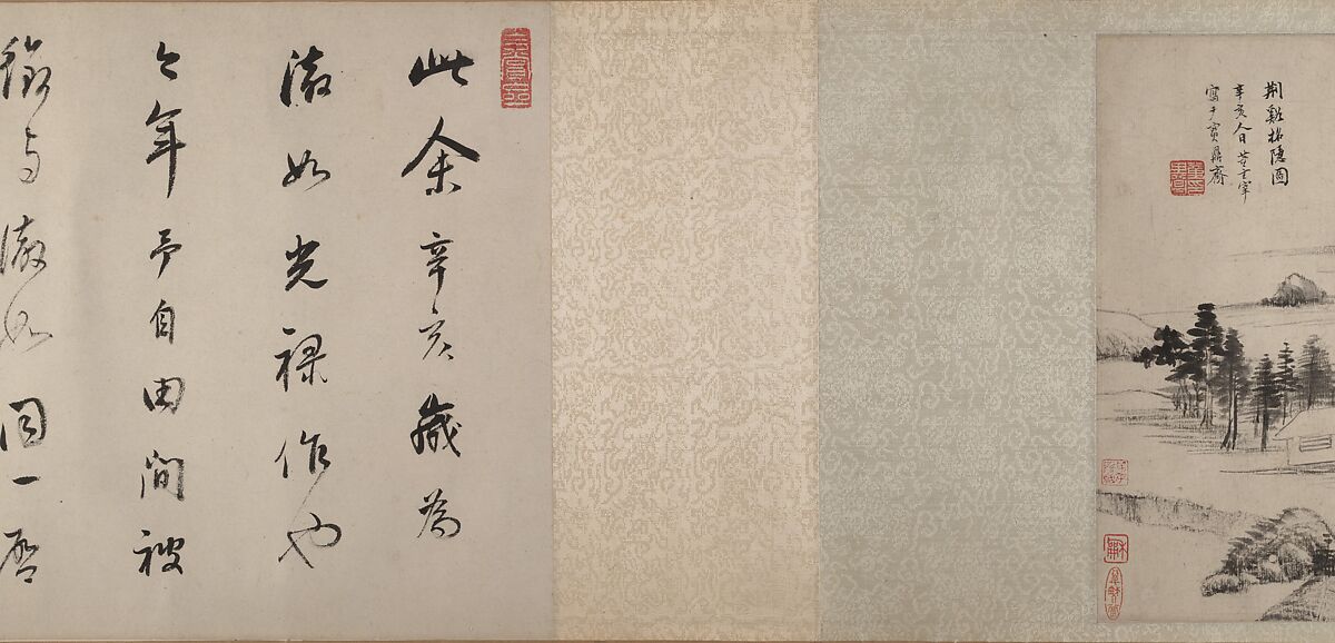 Invitation to Reclusion at Jingxi, Dong Qichang (Chinese, 1555–1636), Handscroll; ink on paper, China